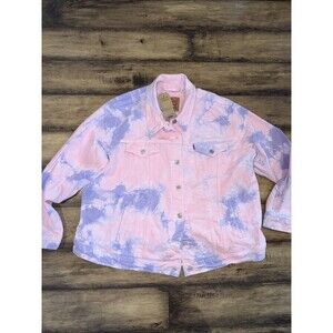 Levi’s Woman’s 3xl Pink/purple Tye Dye Jean Jacket